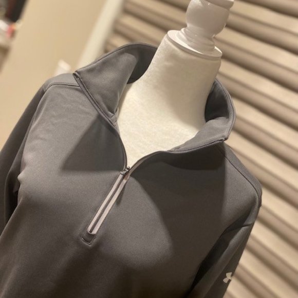 Ladies UNDER ARMOUR Qualifier Quarter-Zip Athletic Jacket, Large - Picture 3 of 10